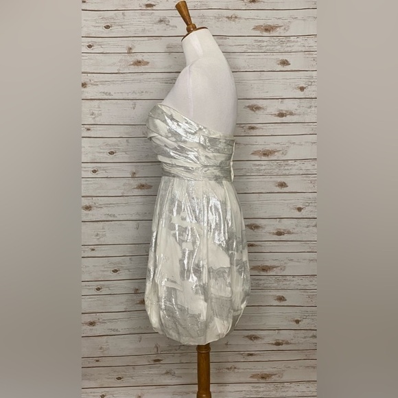 Aidan Mattox 100% silk strapless cocktail dress - Picture 3 of 6